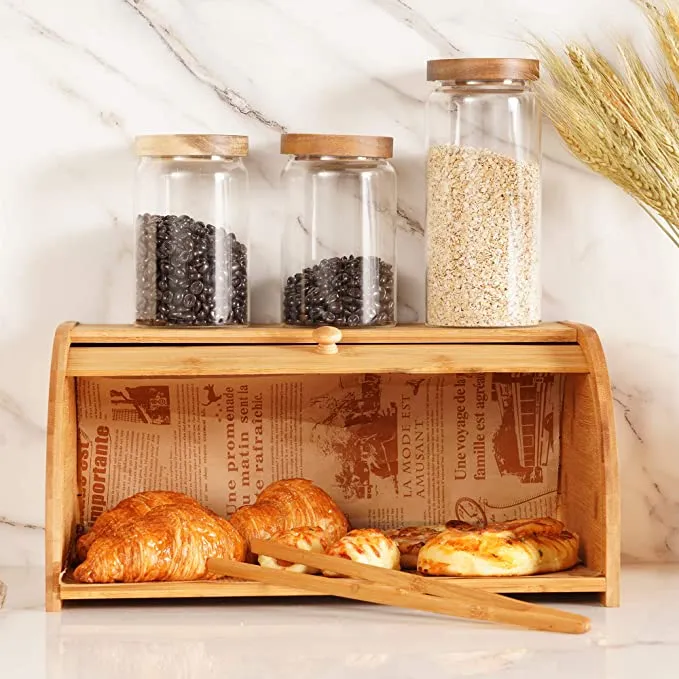 1 Layer Bamboo Bread Box