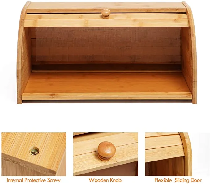 1 Layer Bamboo Bread Box