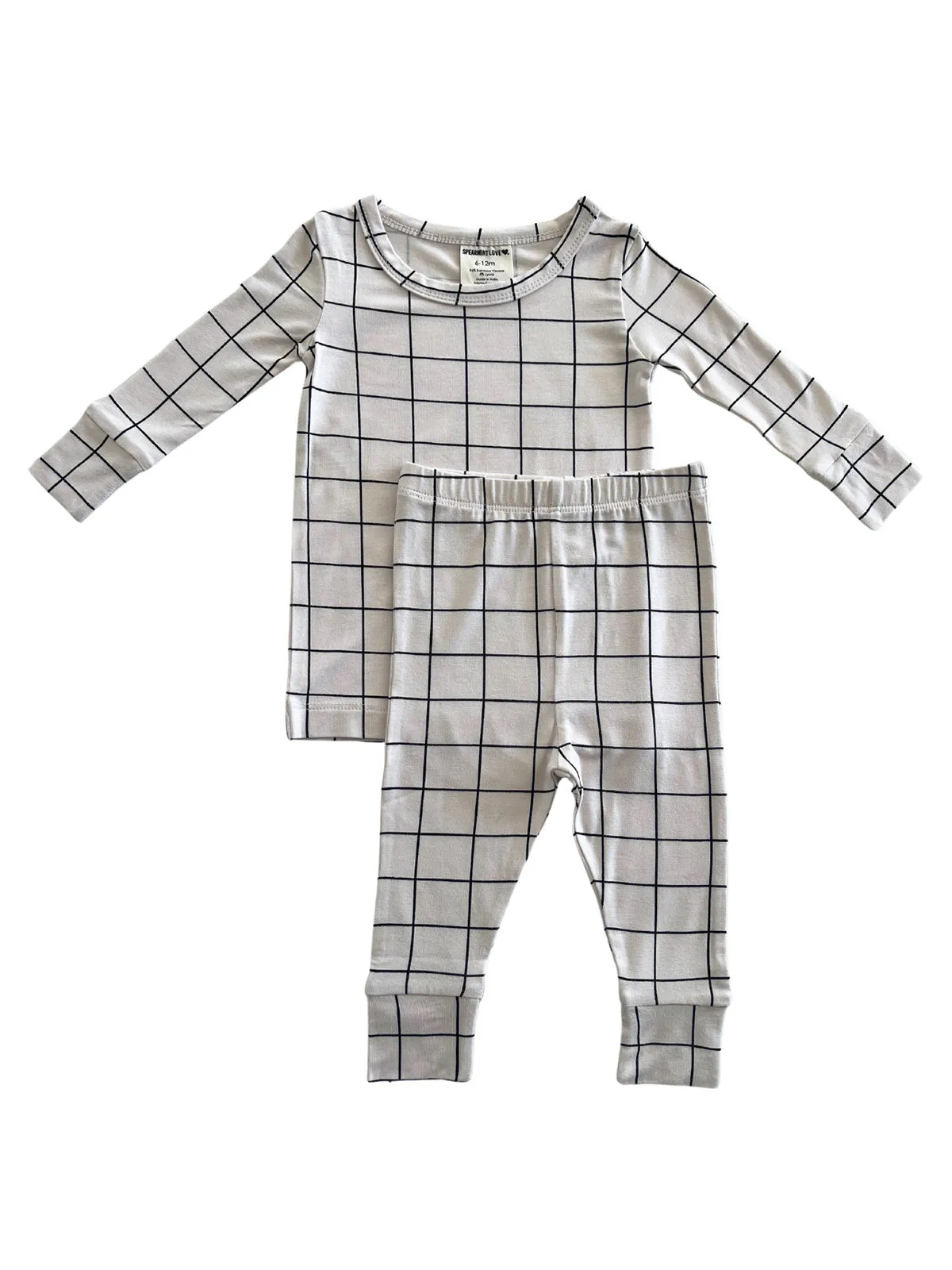 2-Piece Set, Natural/Black Windowpane