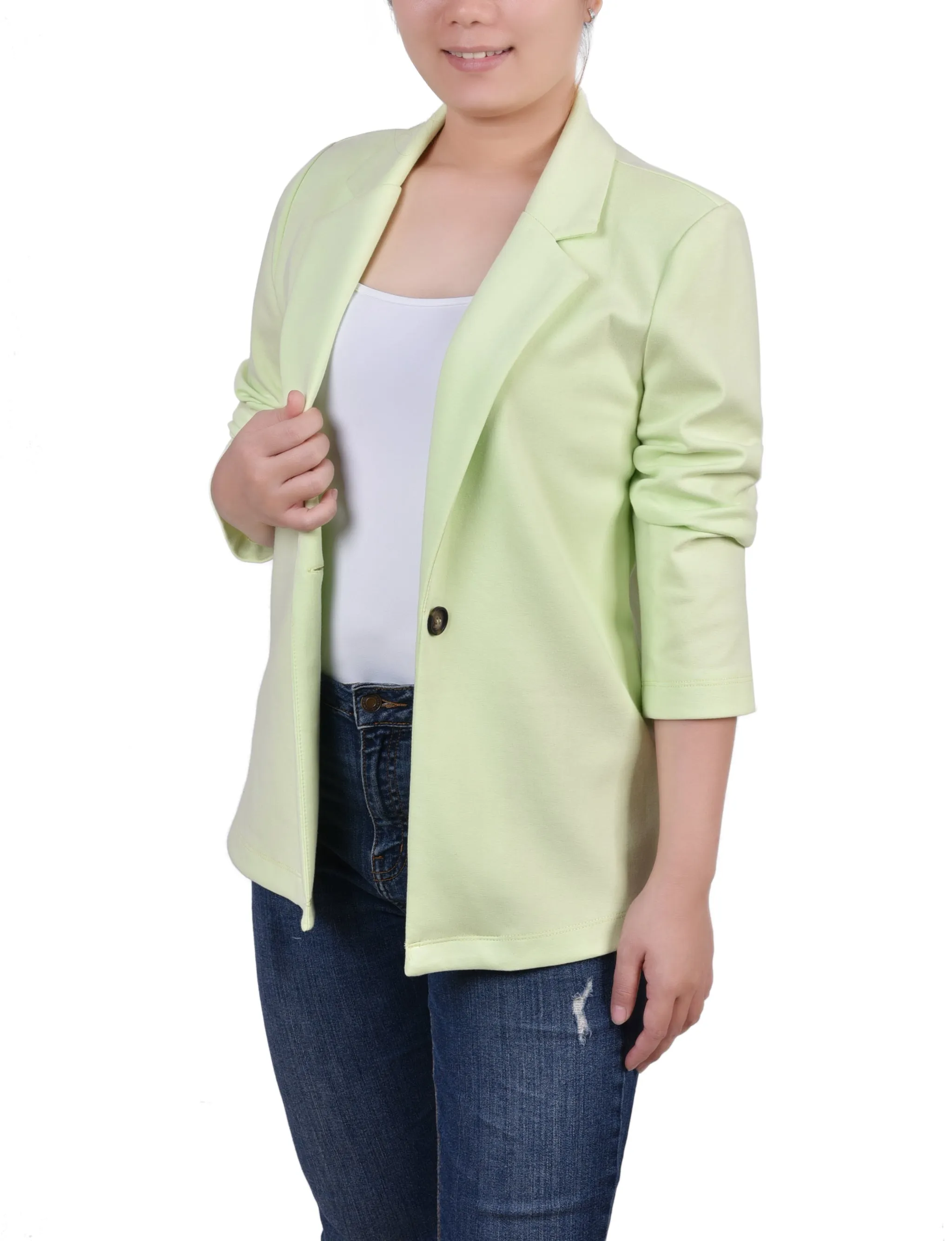 3/4 Sleeve Ponte Jacket