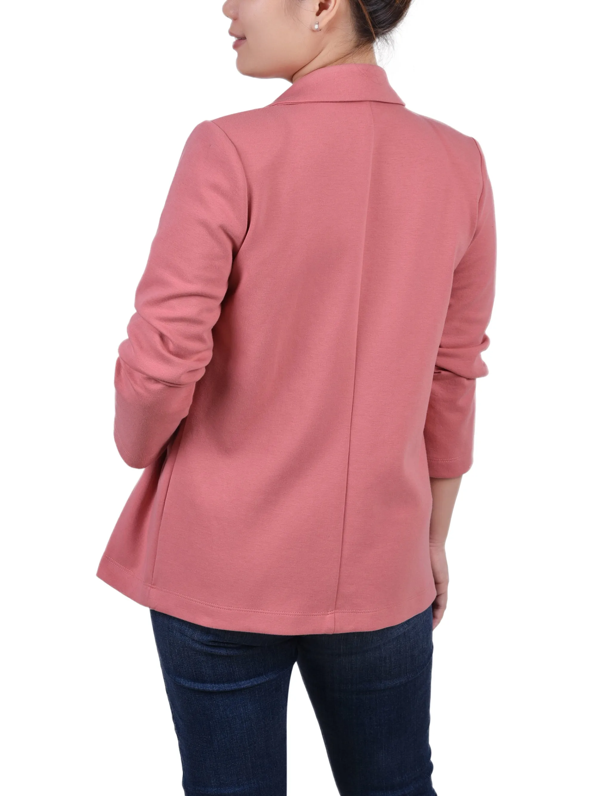 3/4 Sleeve Ponte Jacket