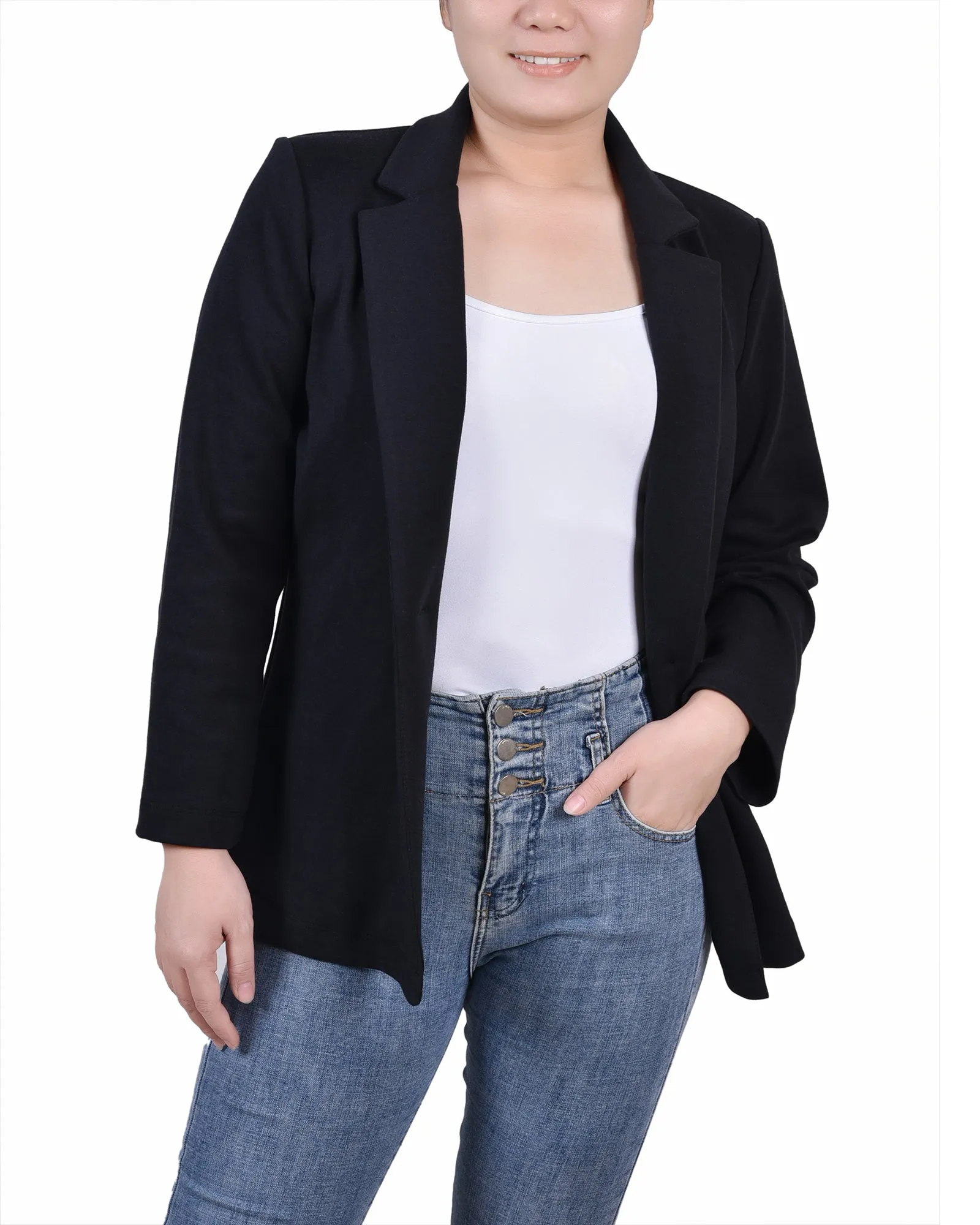 3/4 Sleeve Ponte Jacket