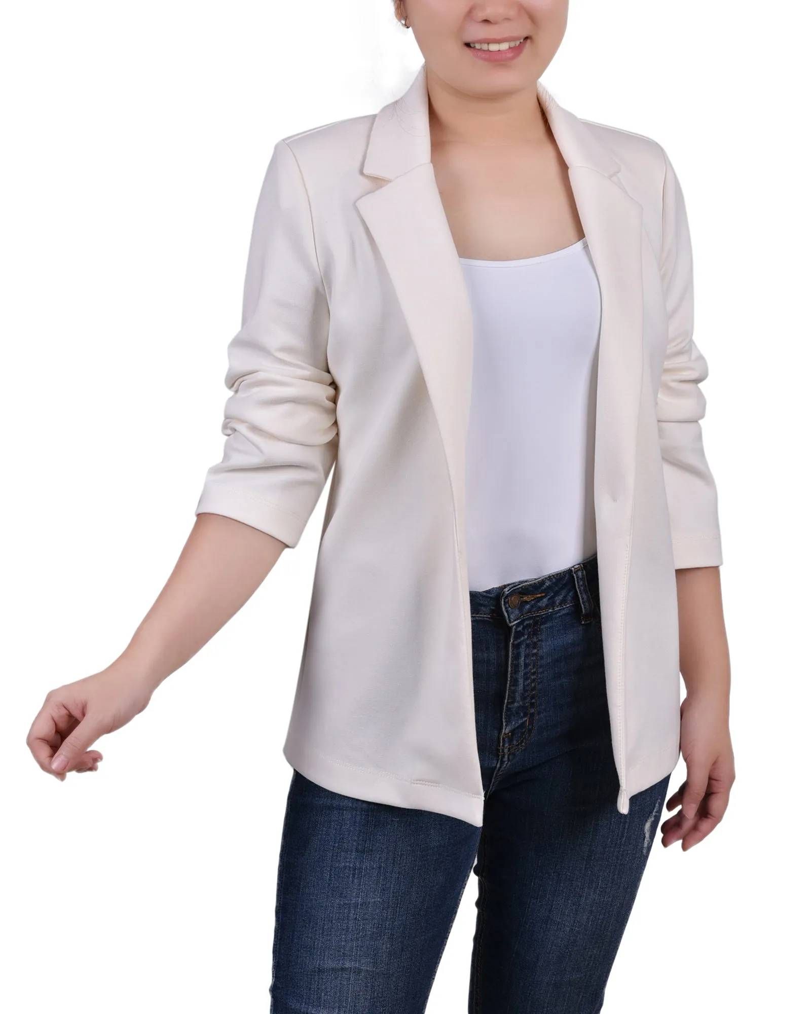 3/4 Sleeve Ponte Jacket