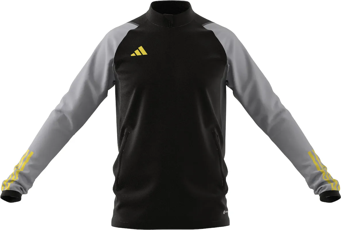 ADIDAS TIRO 23 COMPETITION TRAINING JACKET BLACK TEAM LIGHT GREY IMPACT YELLOW