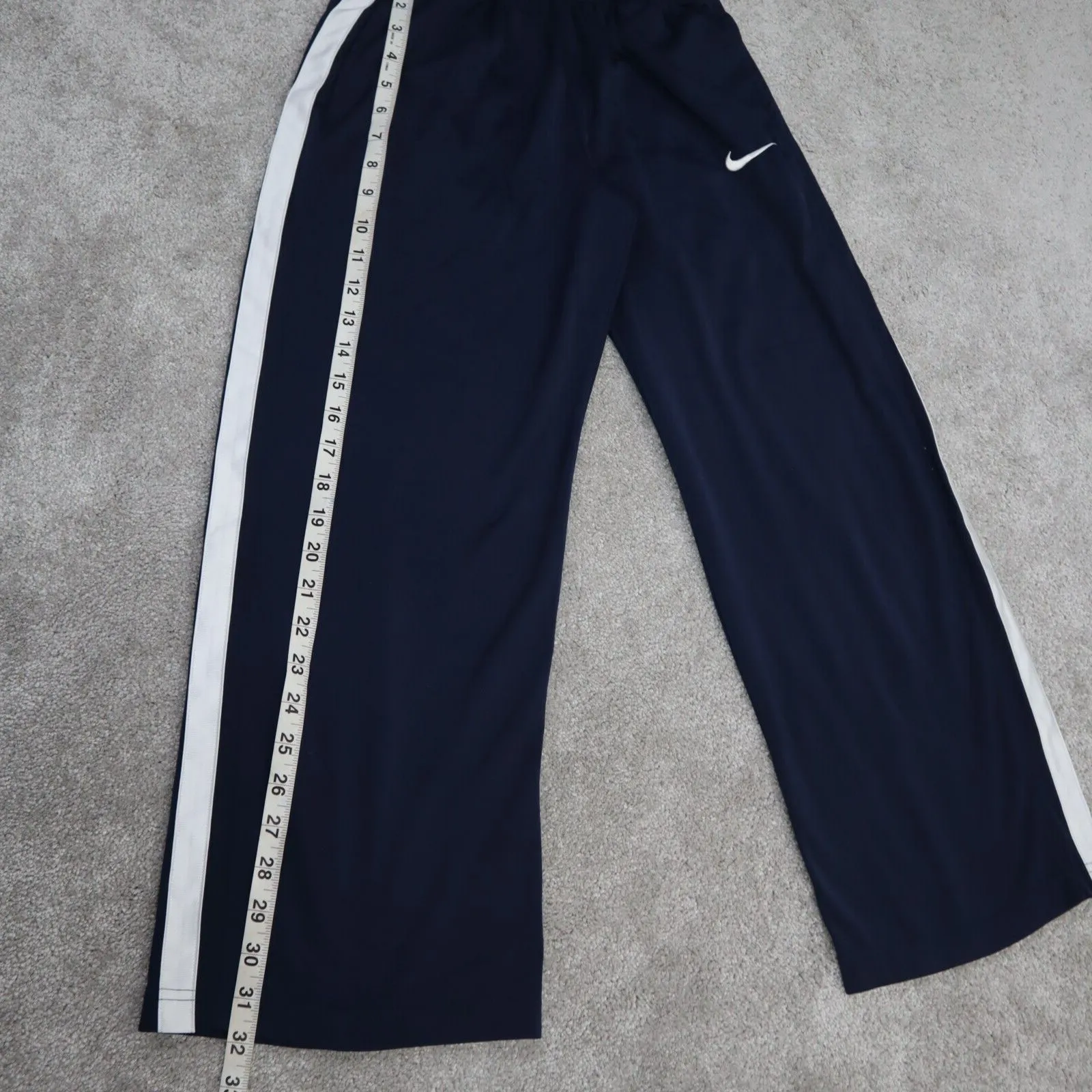 Adidas Track Pants Youth Boys Medium Navy Blue 3 Striped Activewear Logo Pants