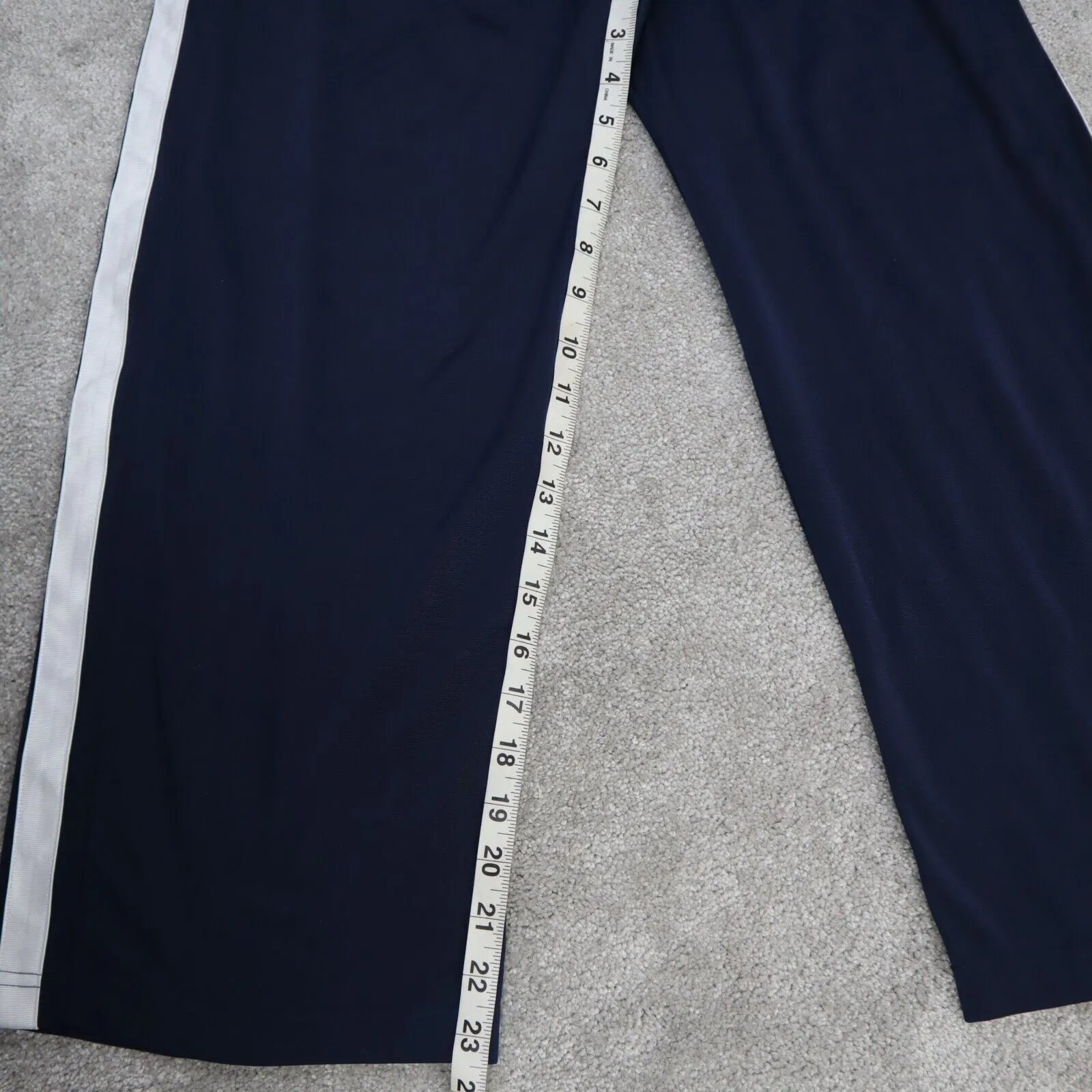 Adidas Track Pants Youth Boys Medium Navy Blue 3 Striped Activewear Logo Pants