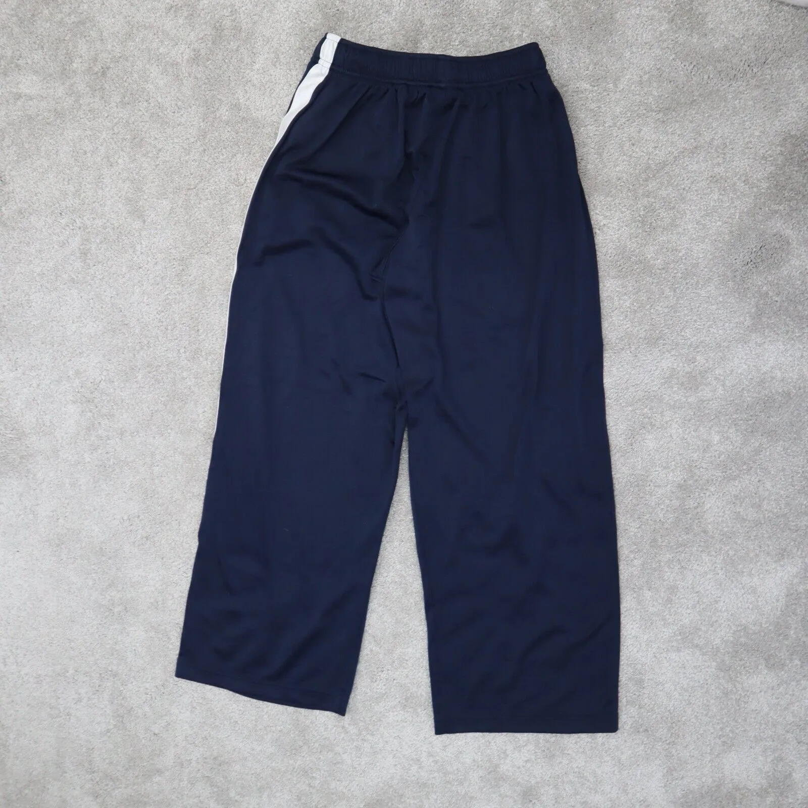 Adidas Track Pants Youth Boys Medium Navy Blue 3 Striped Activewear Logo Pants