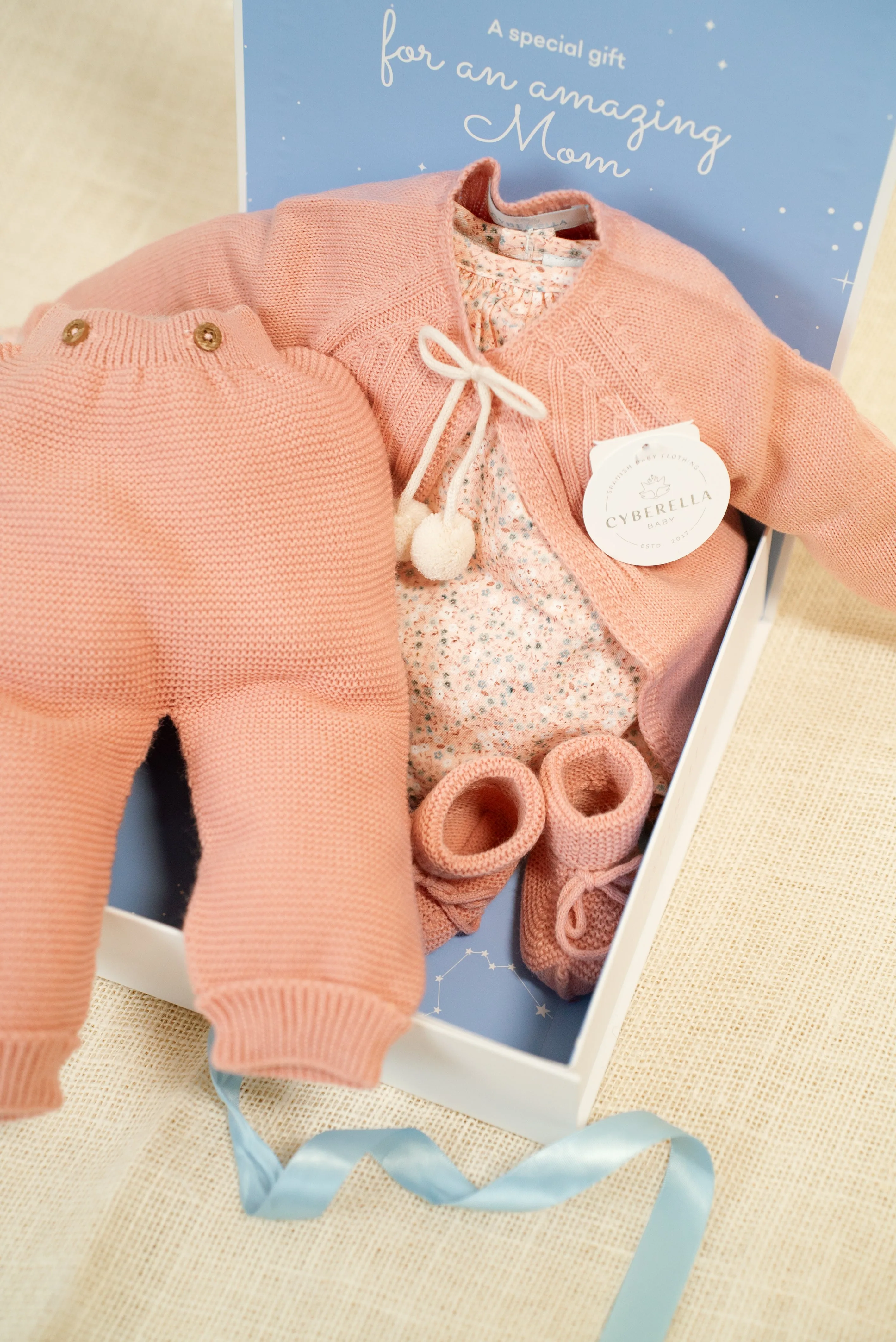 ANHELAR GIFT BOX Four Pieces Set for Baby Girls Pink color #9444