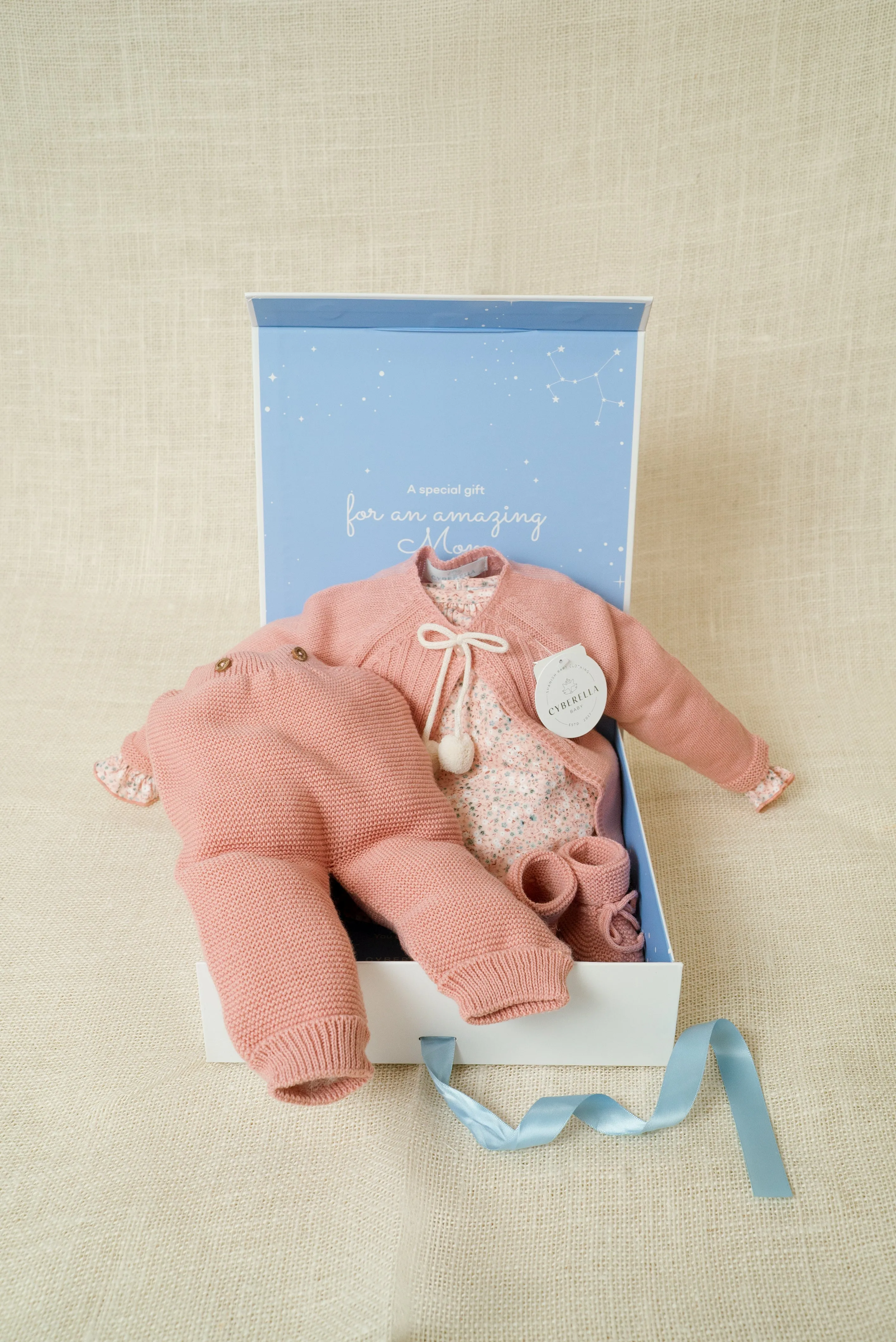 ANHELAR GIFT BOX Four Pieces Set for Baby Girls Pink color #9444