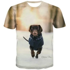 Animal T-shirt Men Dog Tshirts Novelty Lovely Tshirt Printed Street T-shirts 3d