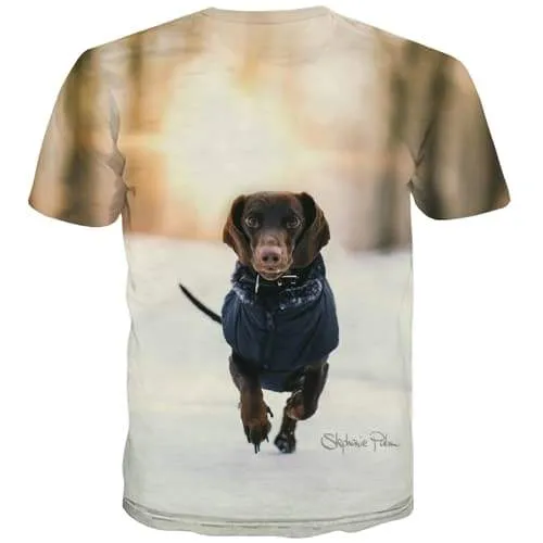 Animal T-shirt Men Dog Tshirts Novelty Lovely Tshirt Printed Street T-shirts 3d