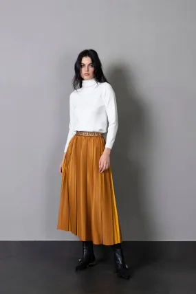 Anonyme Plisse Serena Pleated Skirt - Mustard