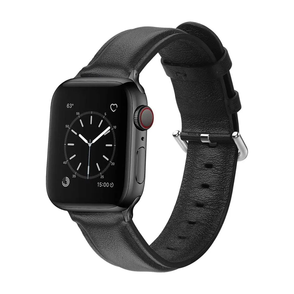 Apple Watch (41mm) cowhide genuine leather watch strap - Black