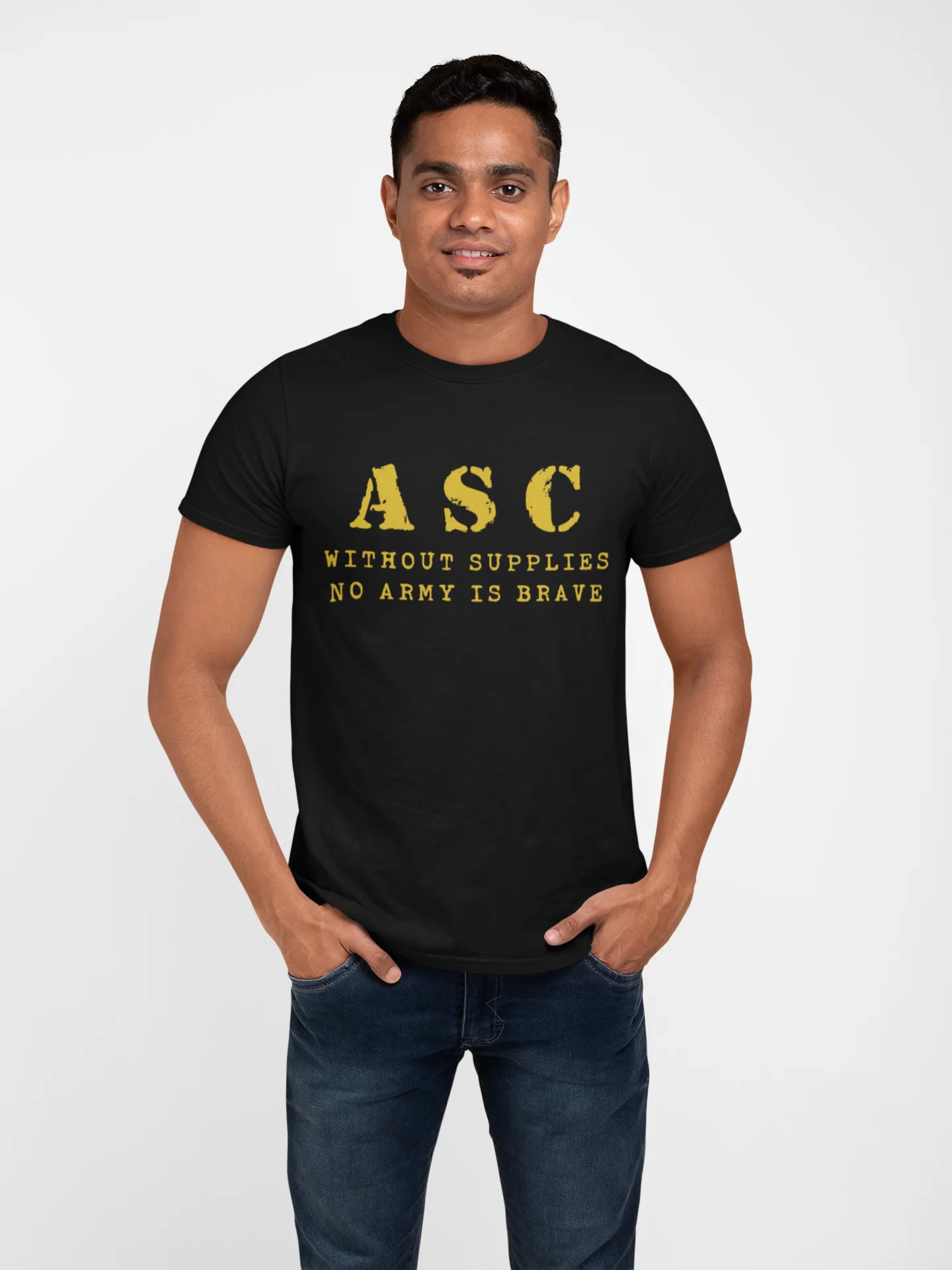 ASC T-shirt - ASC, Without Supplies, No Army Is Brave (Men)