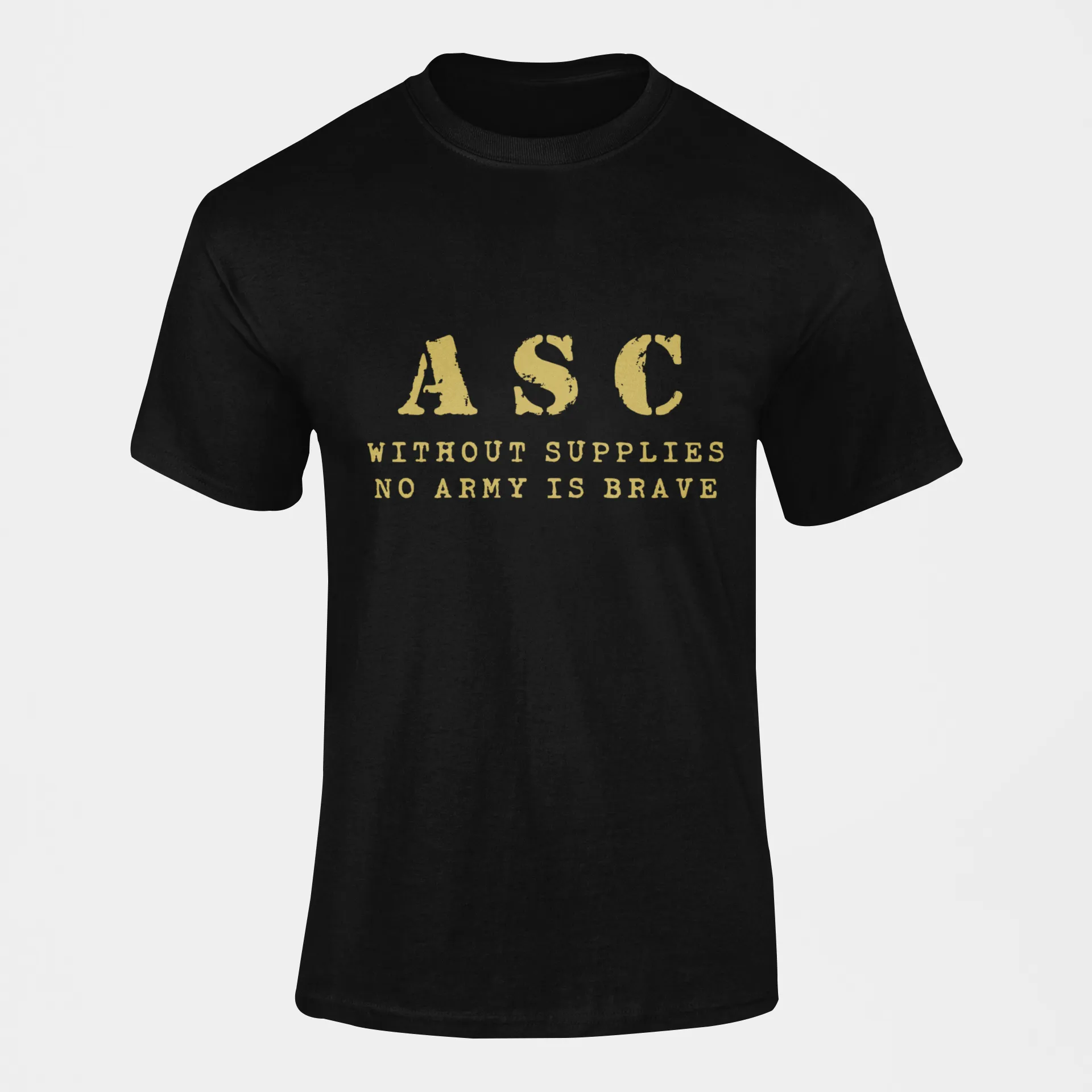 ASC T-shirt - ASC, Without Supplies, No Army Is Brave (Men)