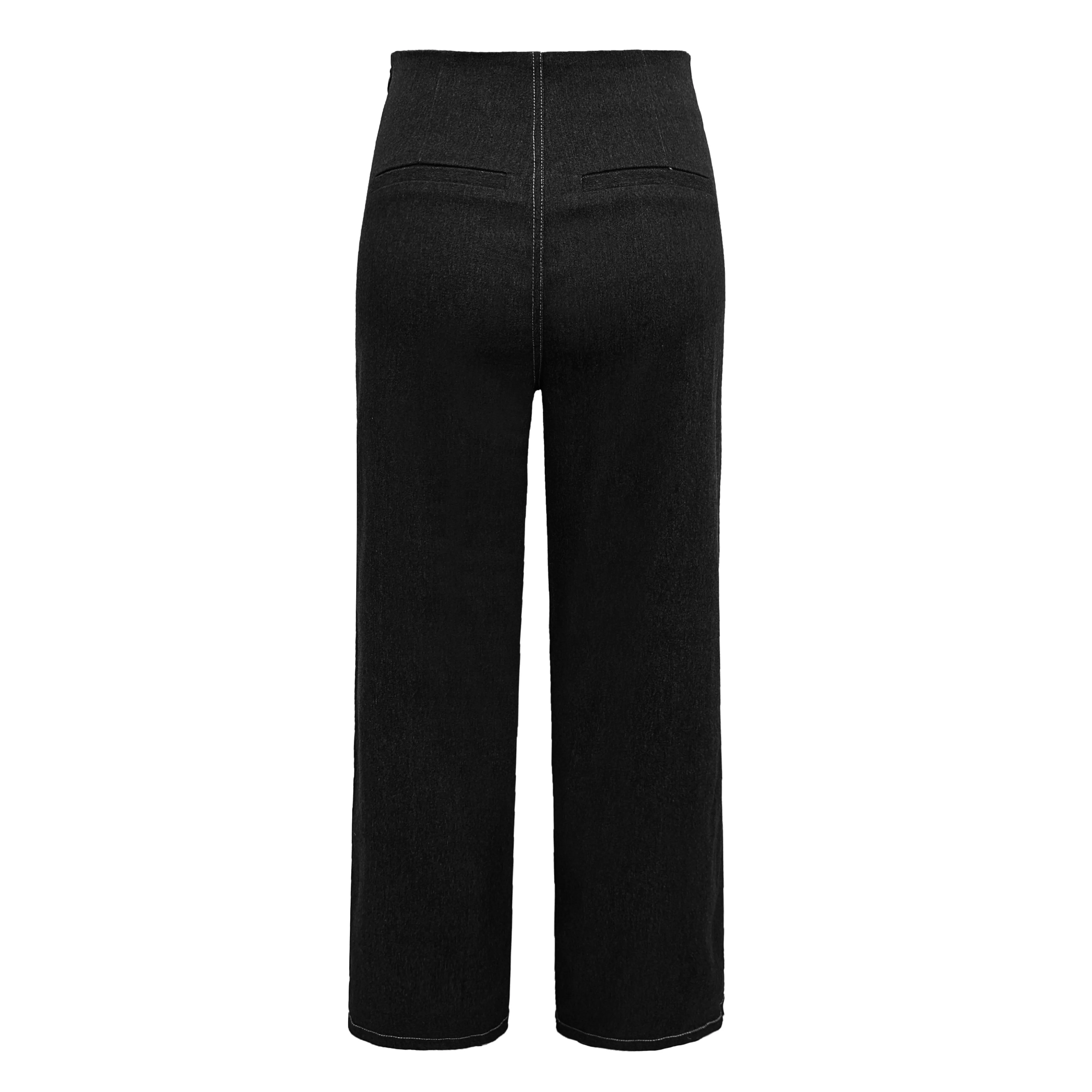 ASTA-WIDE-PANTS - BLACK DENIM