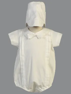 Baby Boys Baptism & Christening Romper White Cotton - Brian