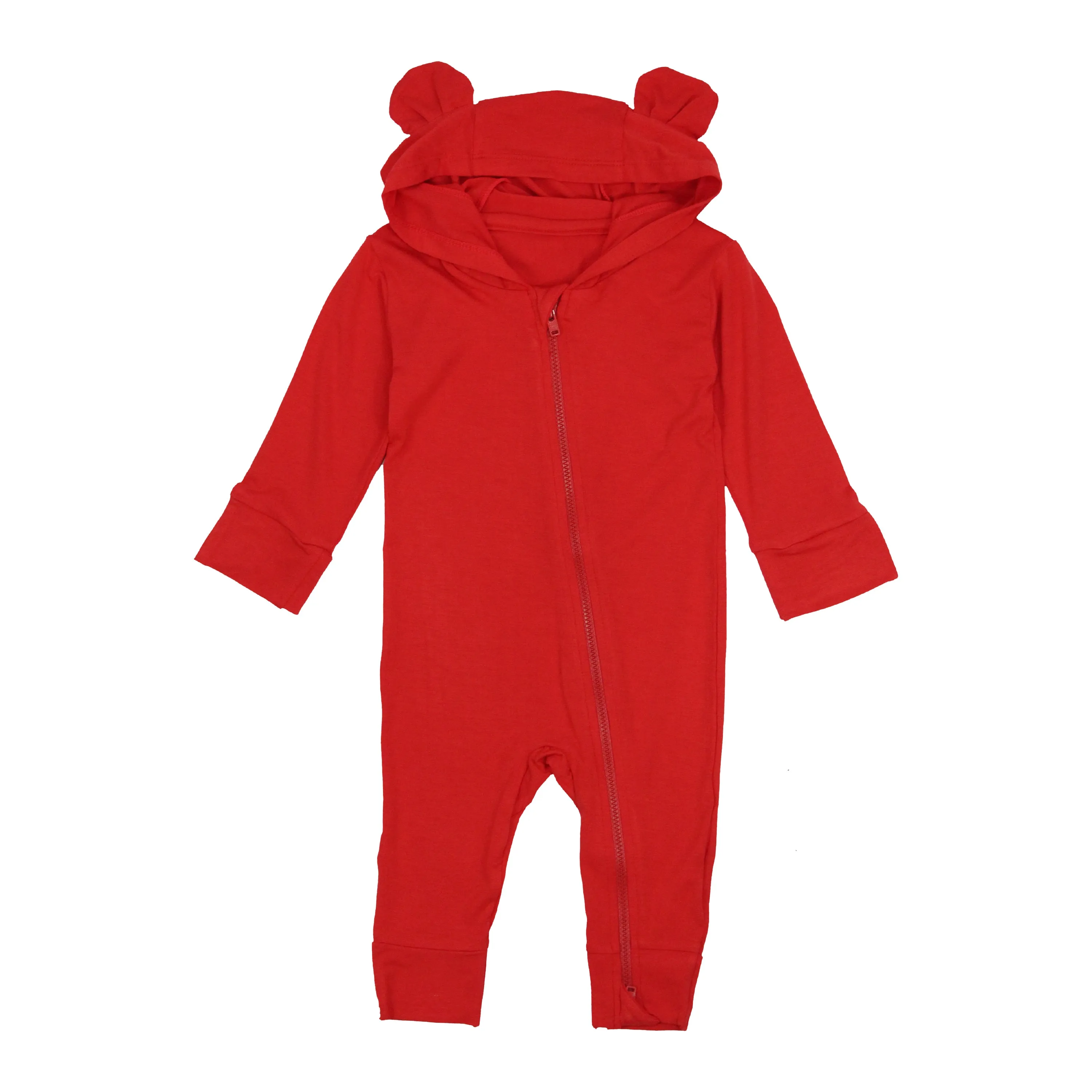 Baby Long Sleeve "Bear Necessity" Zipper Romper