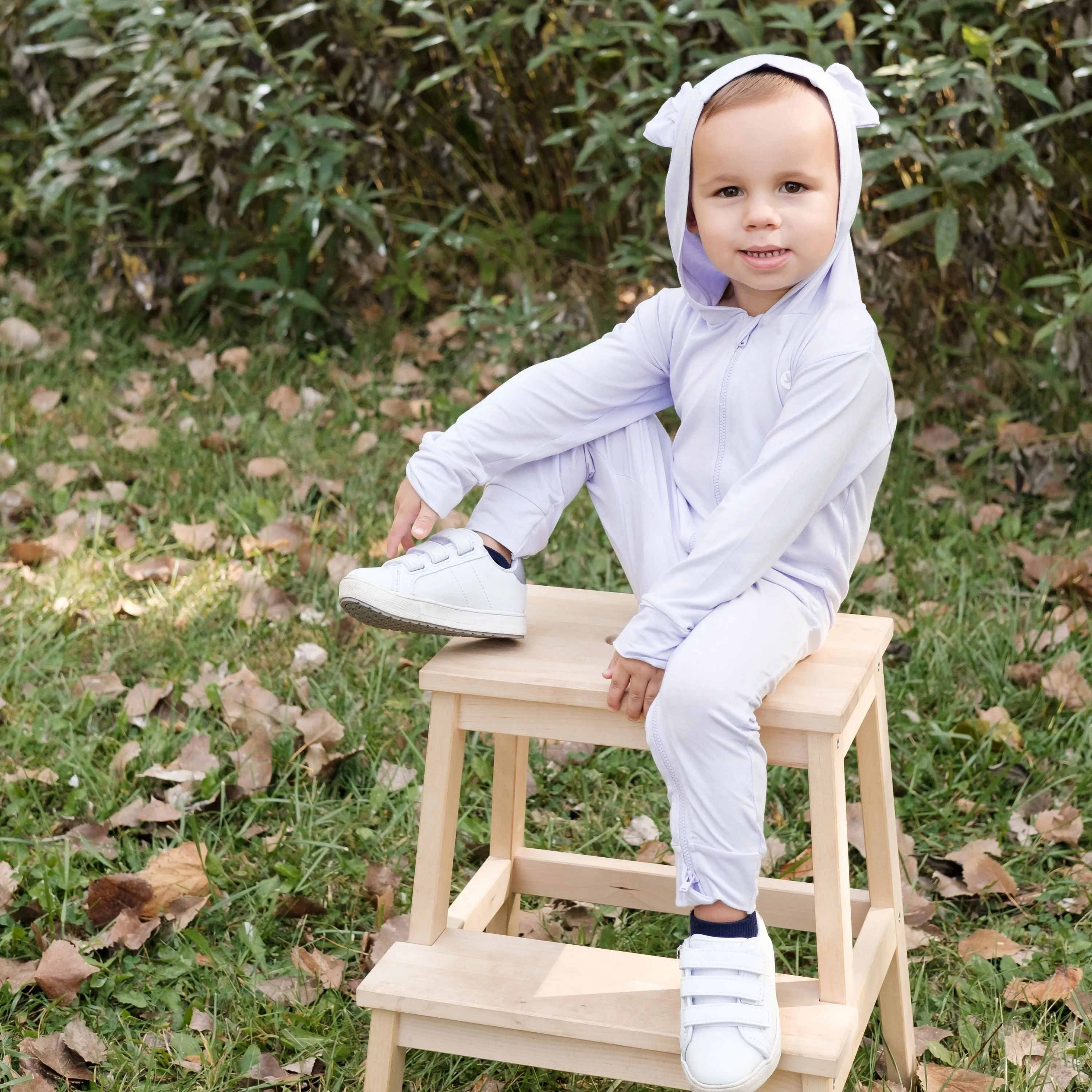 Baby Long Sleeve "Bear Necessity" Zipper Romper