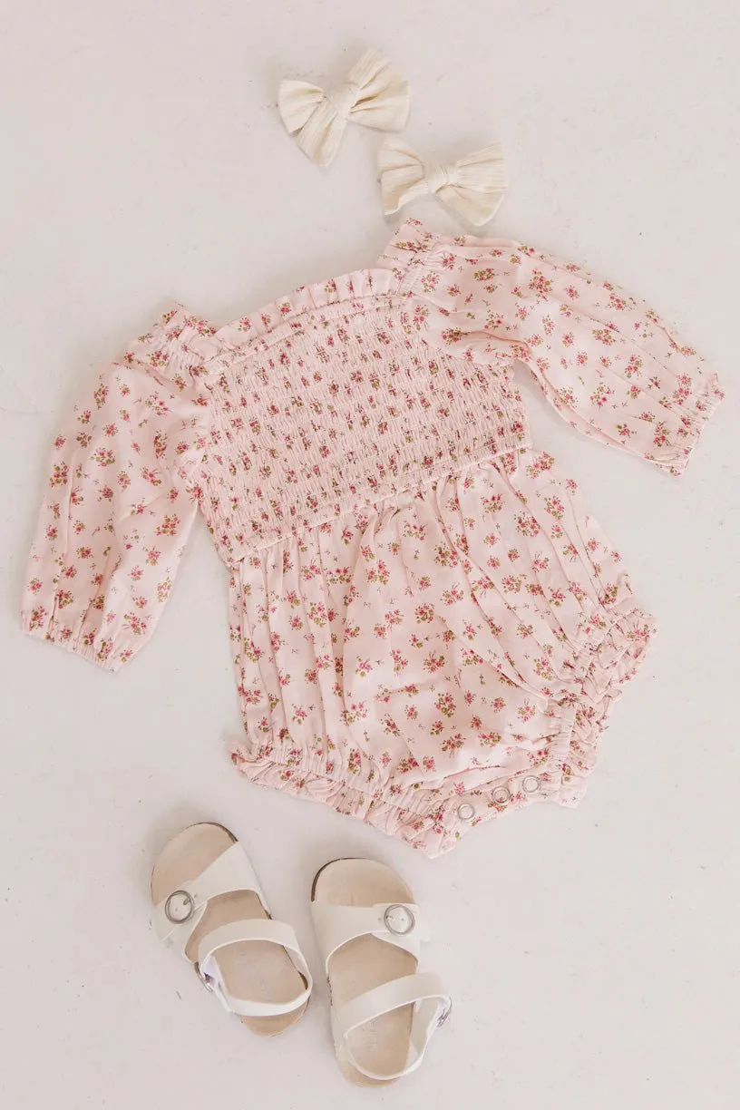 Baby Madeline Romper In Pink