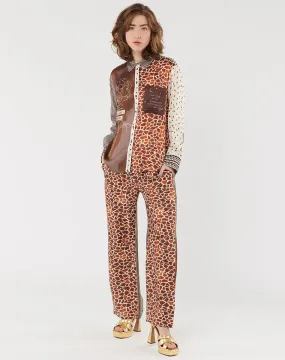 Bailey Straight Leg Chocolate Printed Pants