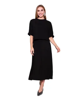 Basic Midi Skirt, Black