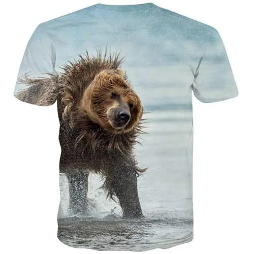 Bear T shirts Men Russia Tshirts Casual Funny Tshirts Novelty Fitness T-shirts Graphic Street T-shirts 3d Short Sleeve summer