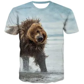 Bear T shirts Men Russia Tshirts Casual Funny Tshirts Novelty Fitness T-shirts Graphic Street T-shirts 3d Short Sleeve summer