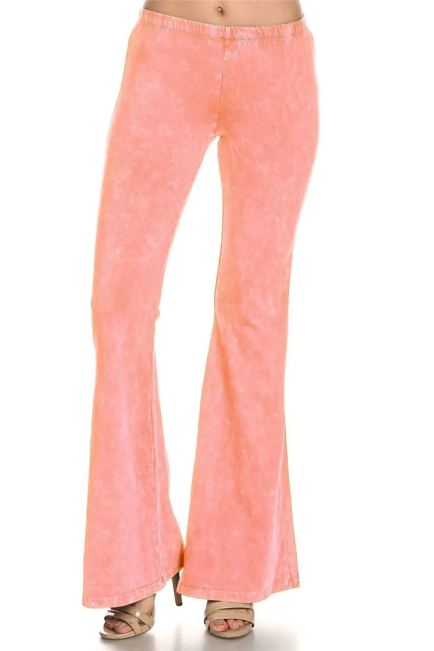 Bell Bottoms Denim Colored Yoga Pants Peach