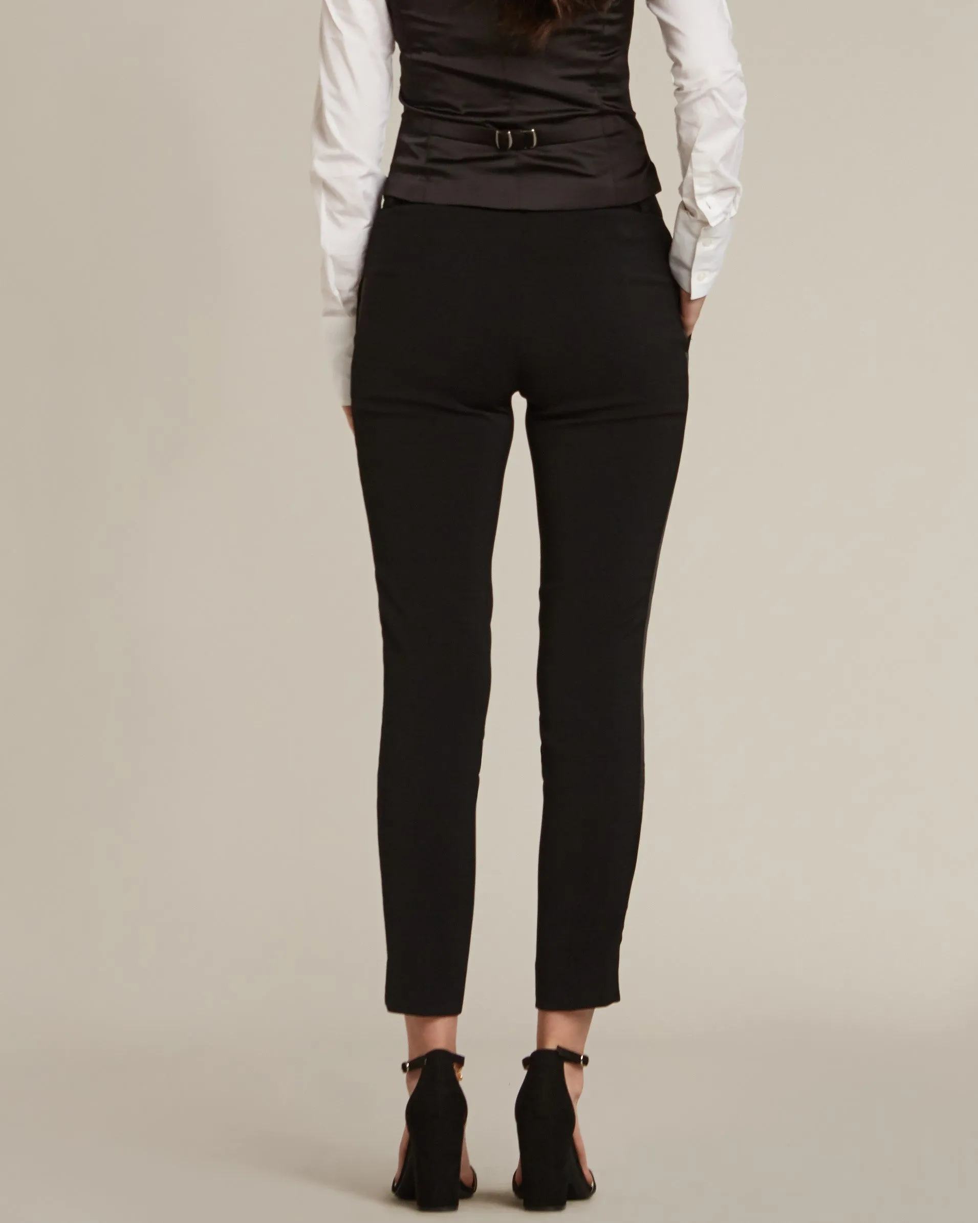 Black Ultra Slim Fit Tuxedo Pants