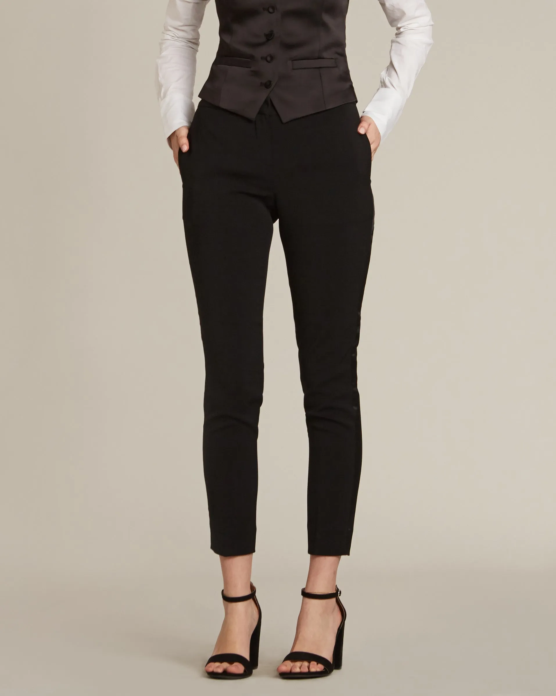 Black Ultra Slim Fit Tuxedo Pants