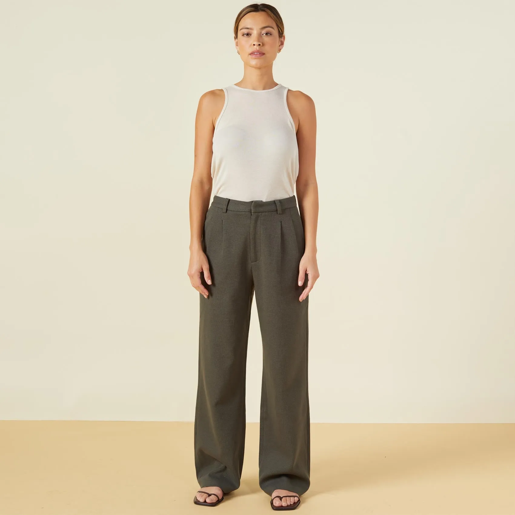 Bonded Thermal Pleated Pants