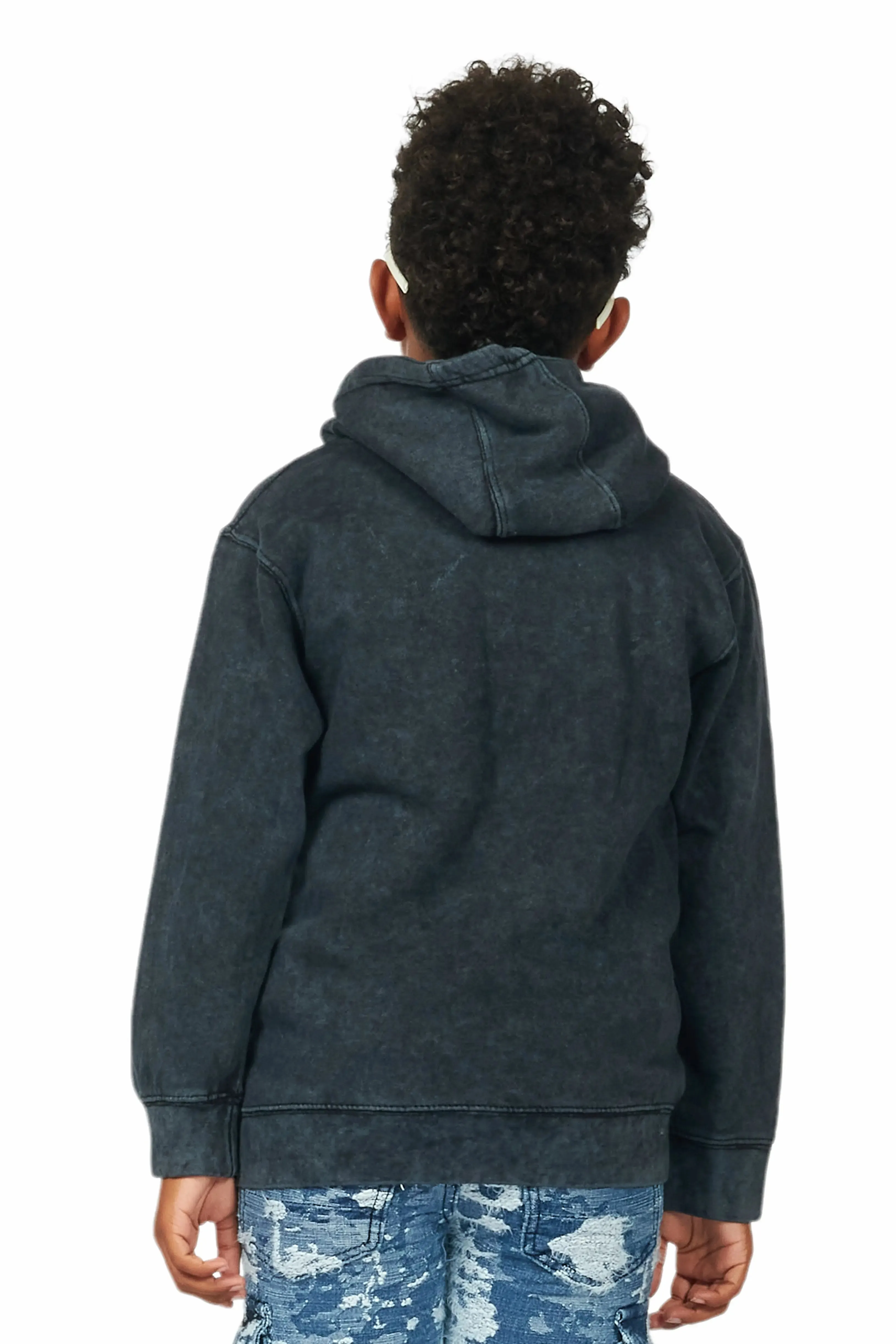 Boys Valar Vintage Black Graphic Hoodie