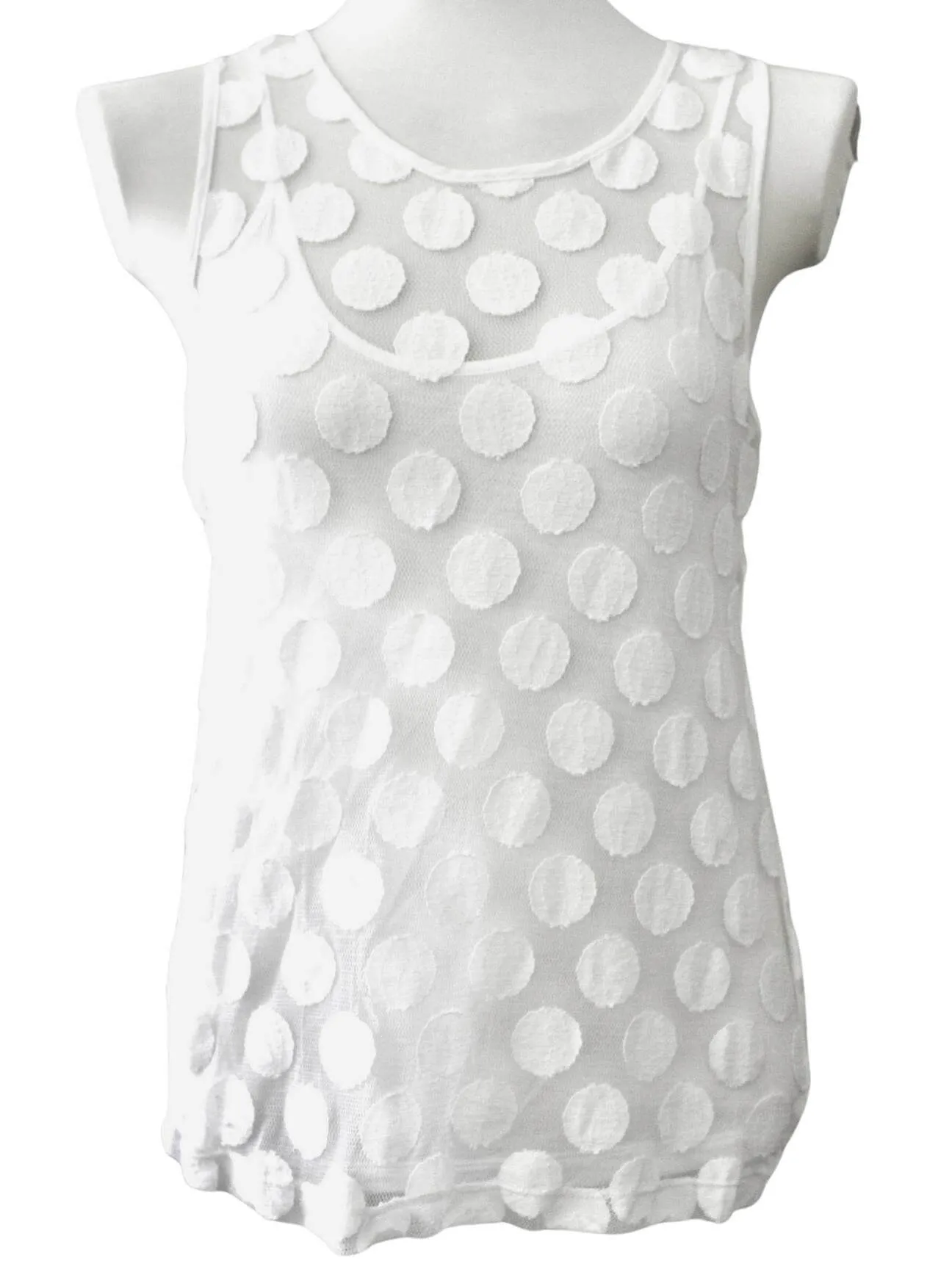 Bright Winter Sheer Dot Top