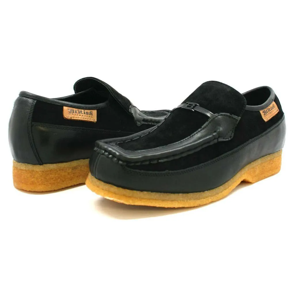 British Walkers Power Men's Crepe Sole Leathe and Suede Slip On Shoes