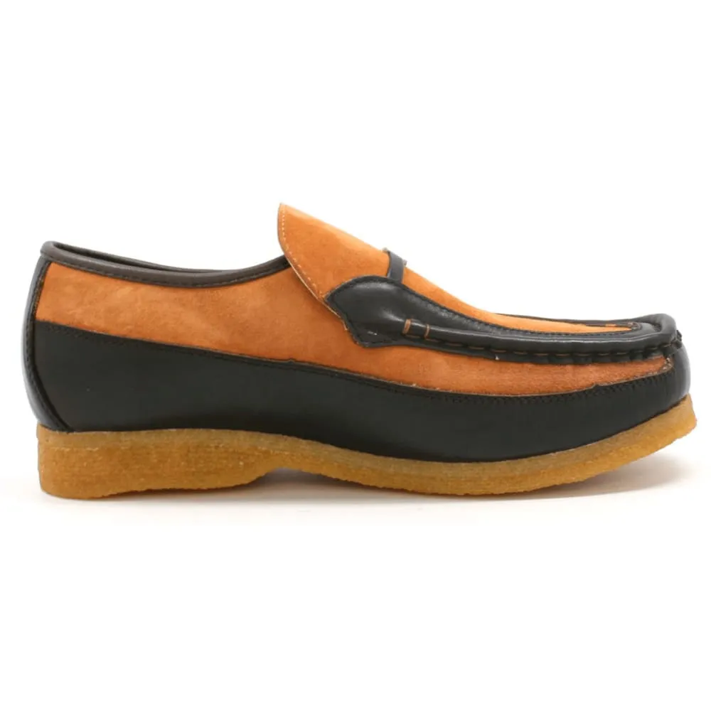 British Walkers Power Men's Crepe Sole Leathe and Suede Slip On Shoes