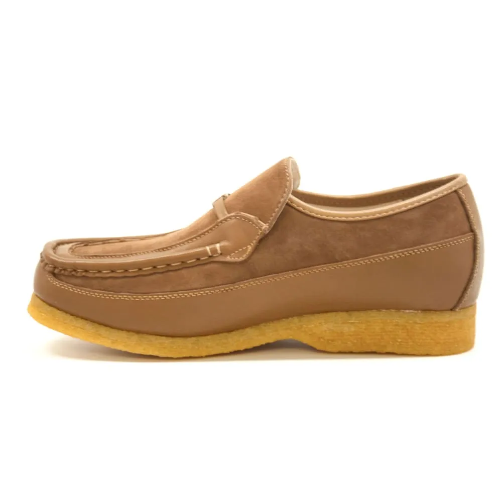 British Walkers Power Men's Crepe Sole Leathe and Suede Slip On Shoes