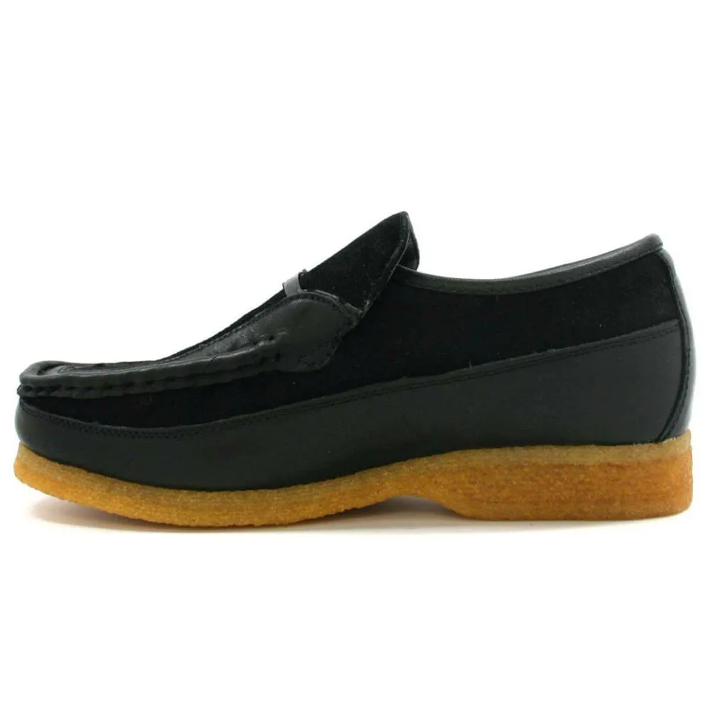 British Walkers Power Men's Crepe Sole Leathe and Suede Slip On Shoes