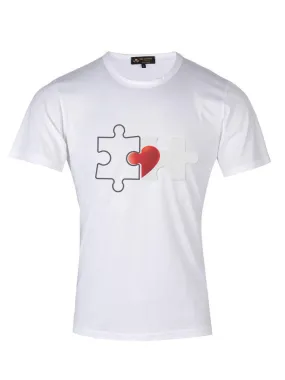 Broken Heart Puzzle White T-Shirt