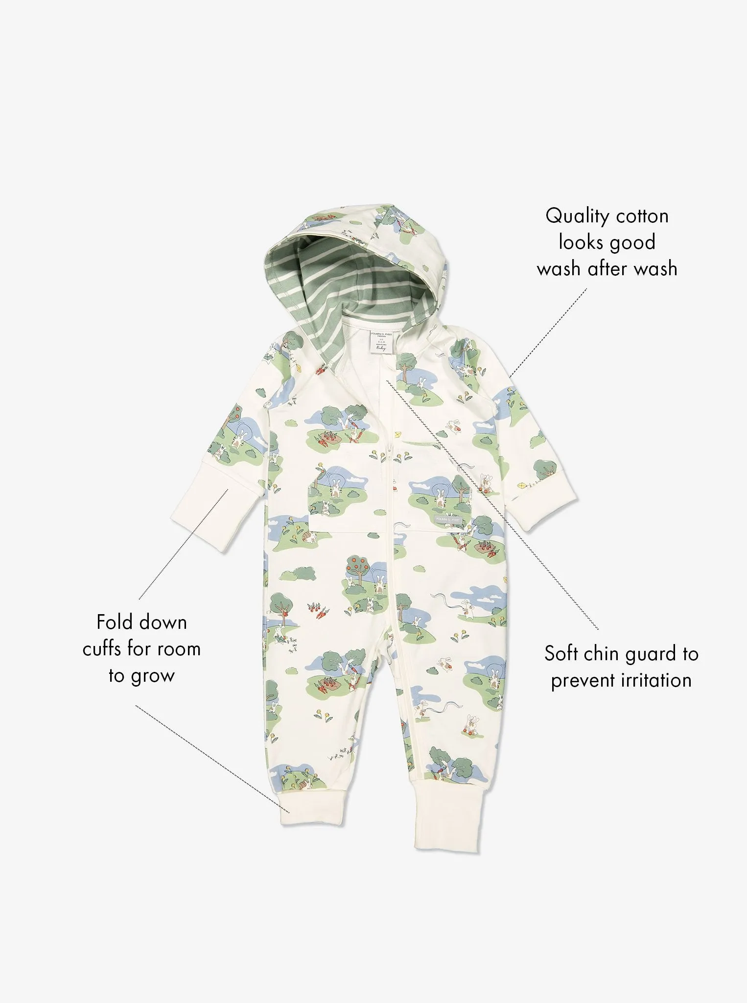 Bunny Print Baby All-In-One