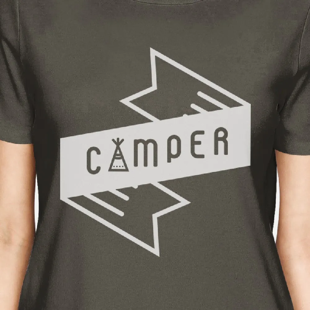 Camper Women's Dark Grey Cool Summer T Shirt Cute Gift Idea For Her