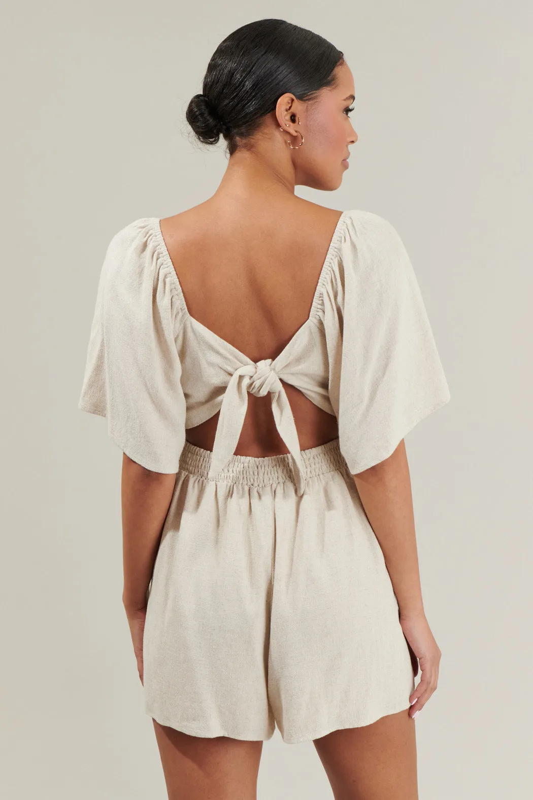 Candida Back Tie Romper