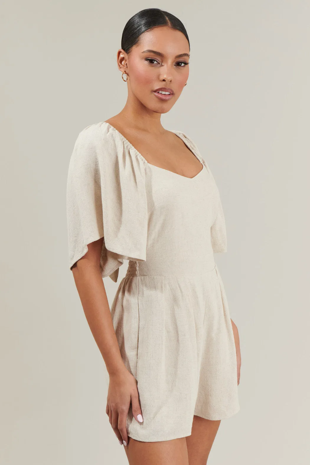 Candida Back Tie Romper