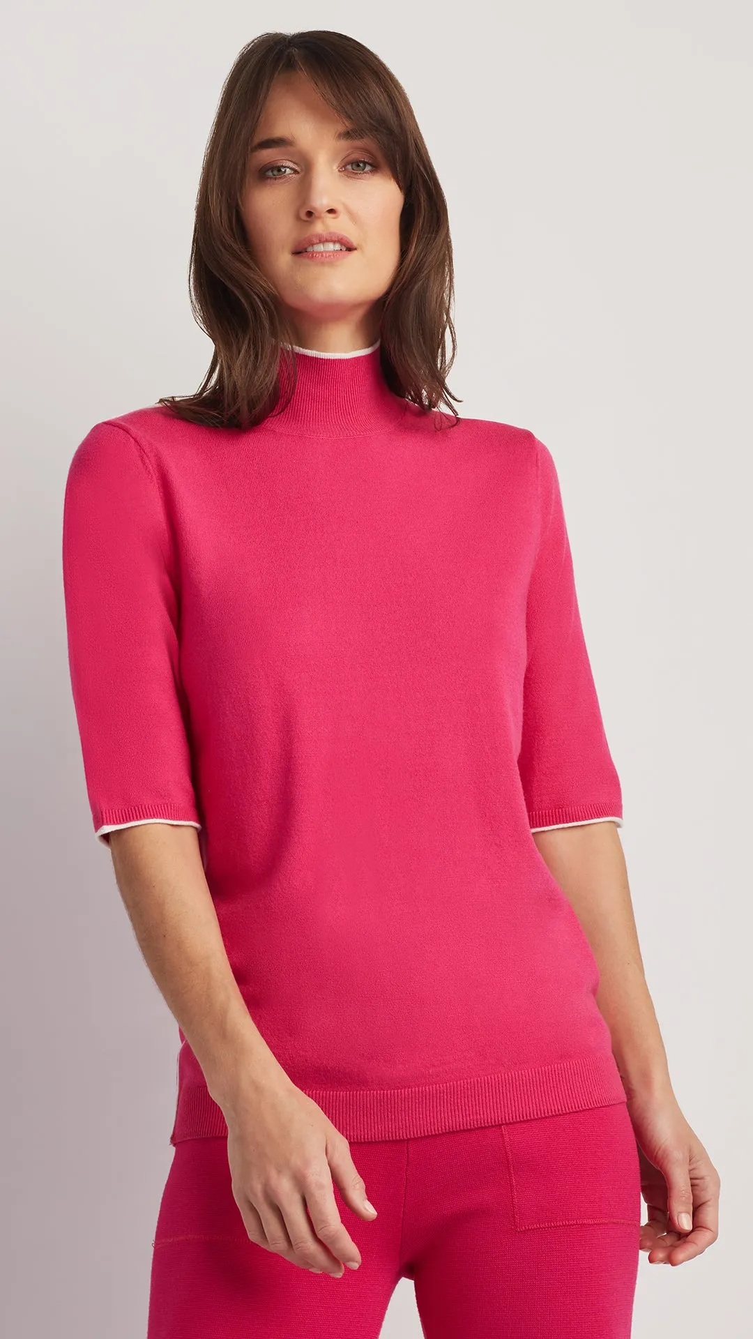 CARLEE MOCK NECK SWEATER TEE