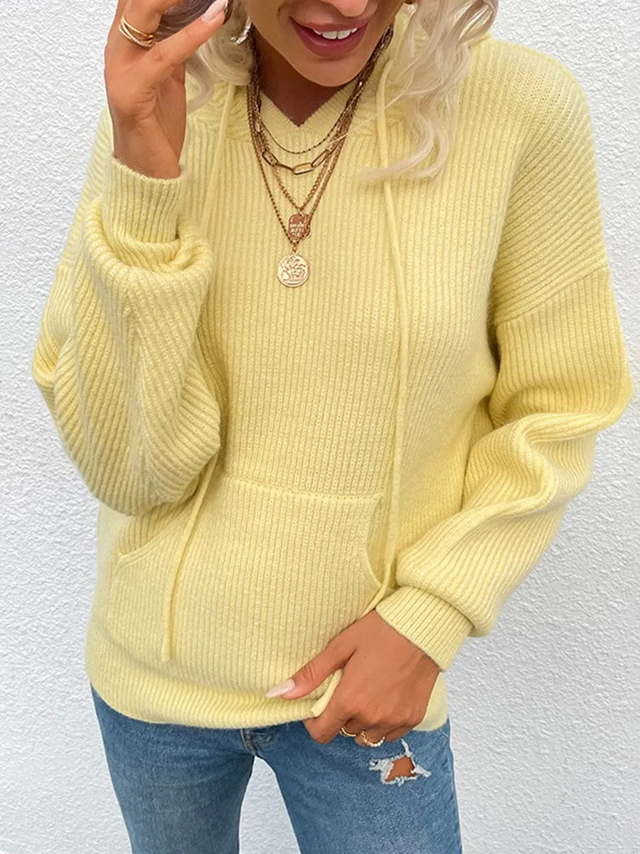 Casual Long Sleeve Knit Top