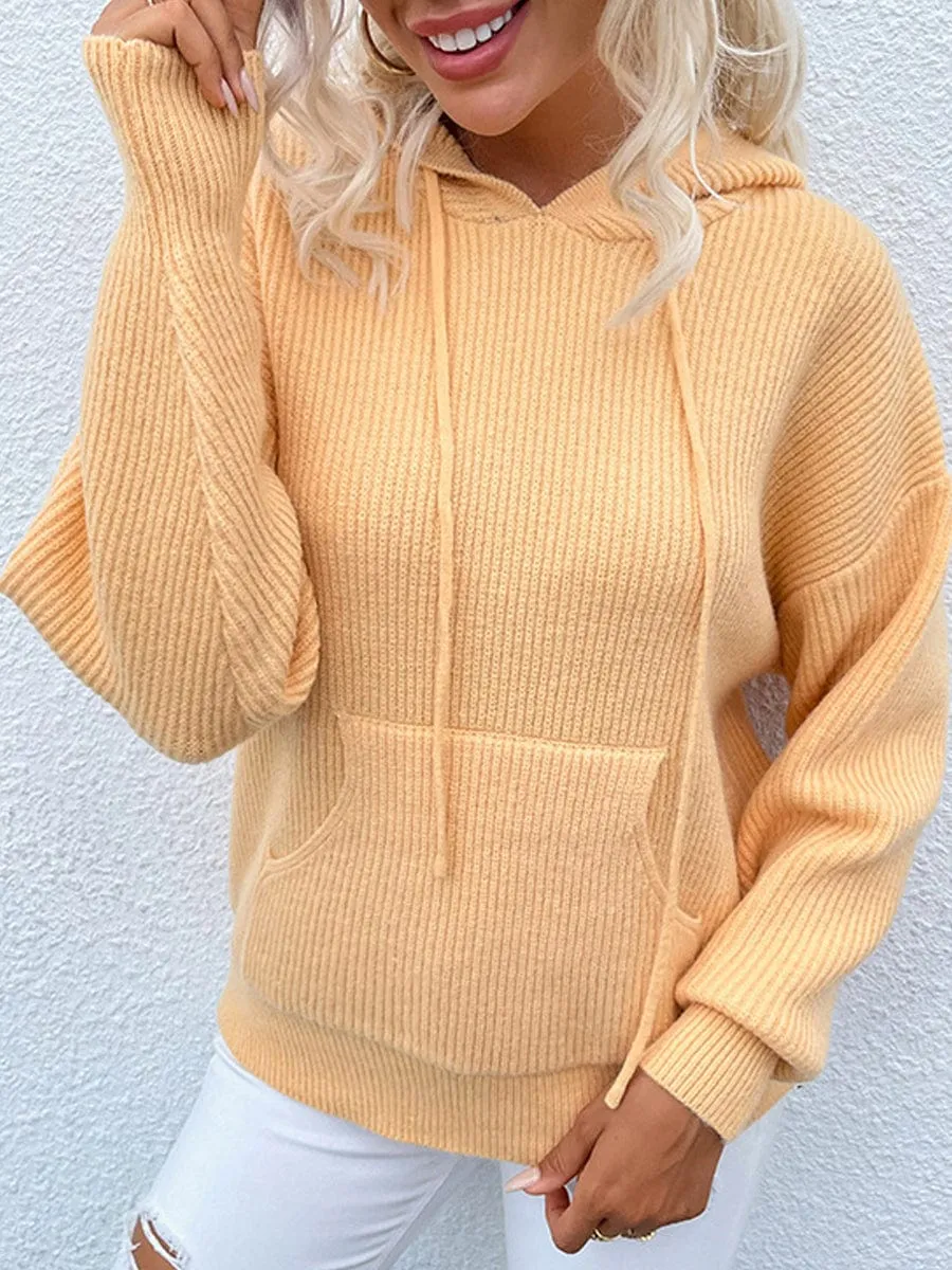 Casual Long Sleeve Knit Top