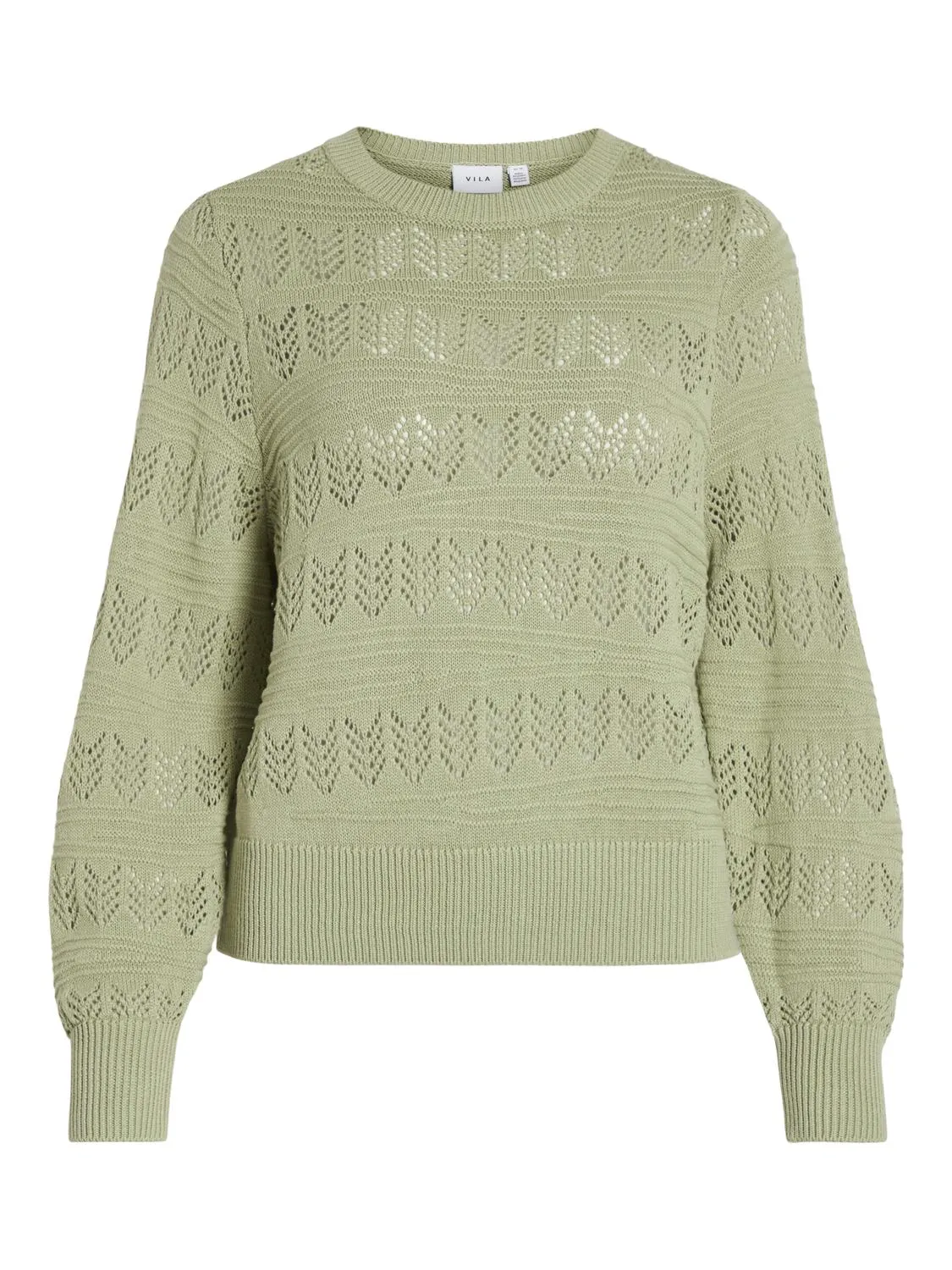 Cathy Pointelle Knit Top (Swamp)