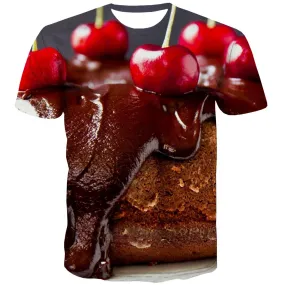 Chocolate T-shirt Men Brown T shirts Funny Delicious Tshirts Cool Bitter Tshirts Novelty