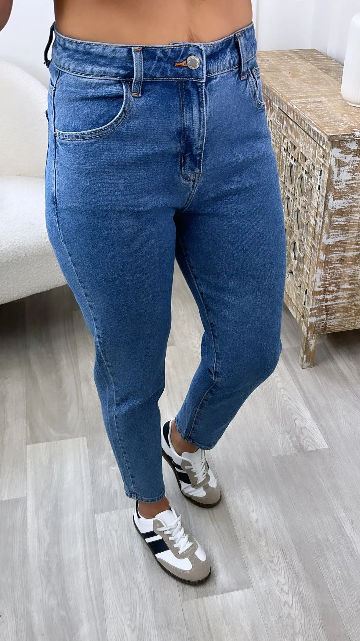 Clarisse Blue High Waist Mom Jeans