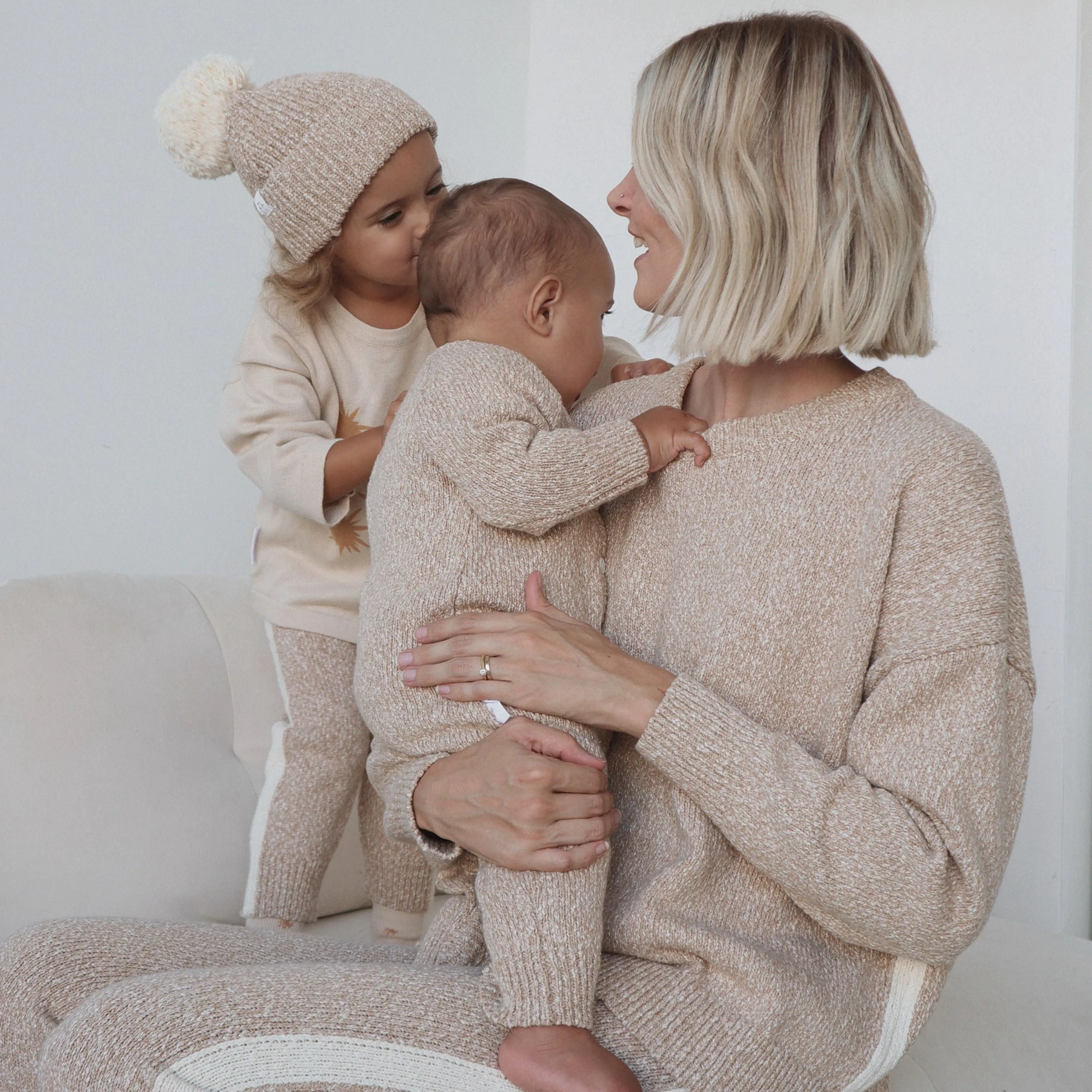 CLASSIC KNIT ROMPER | ALMOND